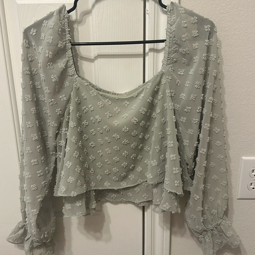 Sage green blouse
